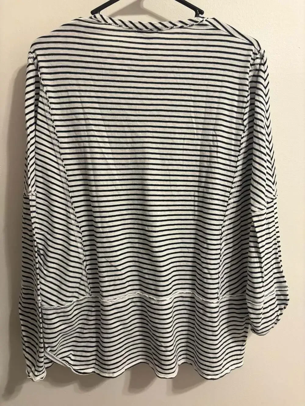 Sundance Striped Long Sleeve Henley Shirt Size L - Picture 4 of 5
